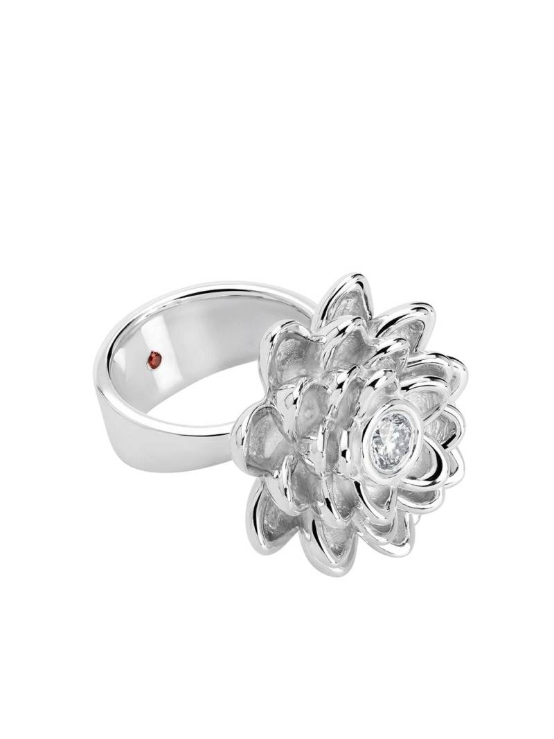 TANE México 1942 Dalia flower-detailing ring - Silver von TANE México 1942