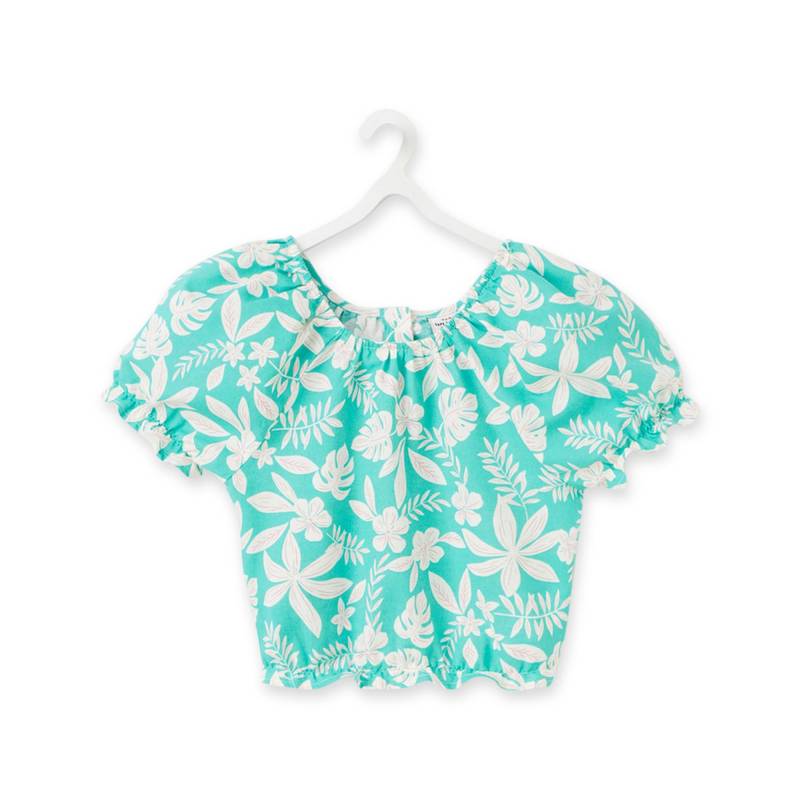 Bluse, Kurzarm Mädchen Grün 12A von TAO KIDS