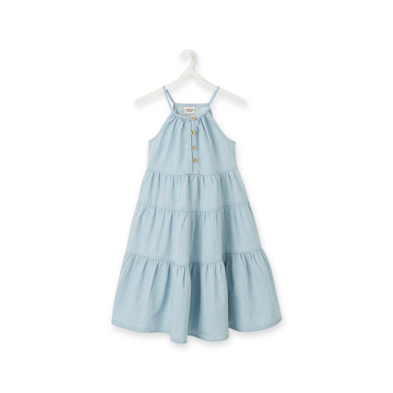 Freizeitkleid, Ärmellos Mädchen Blau Denim 4A von TAO KIDS