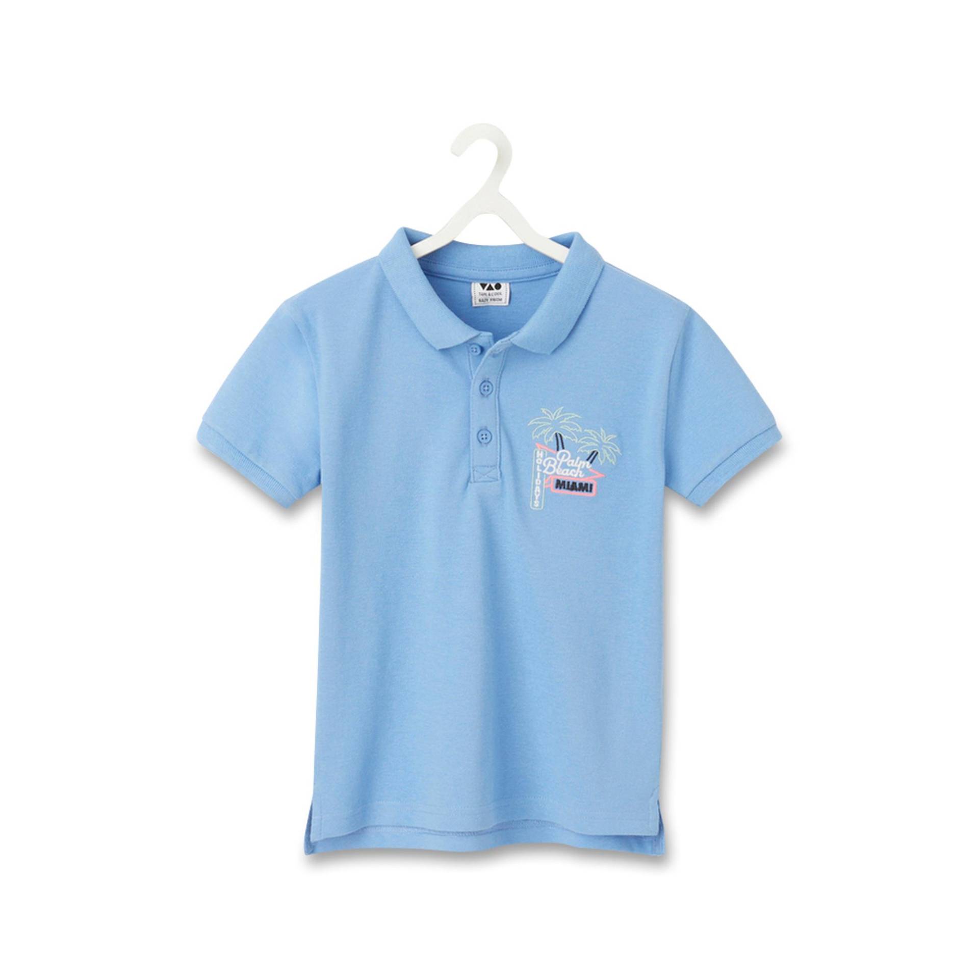 Poloshirt, Kurzarm Jungen Blau 4A von TAO KIDS