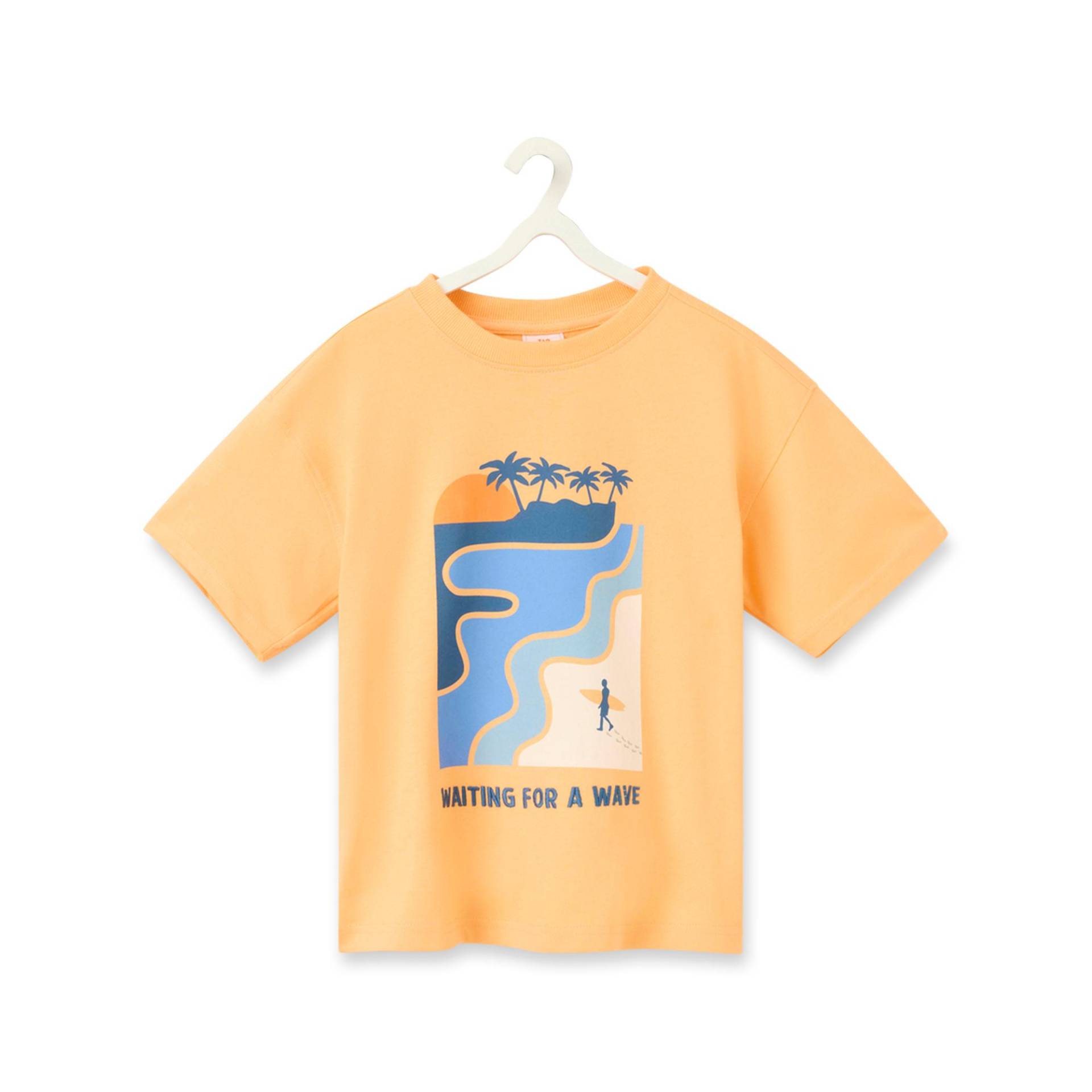 T-shirt, Rundhals, Kurzarm Jungen Hellorange 10A von TAO KIDS