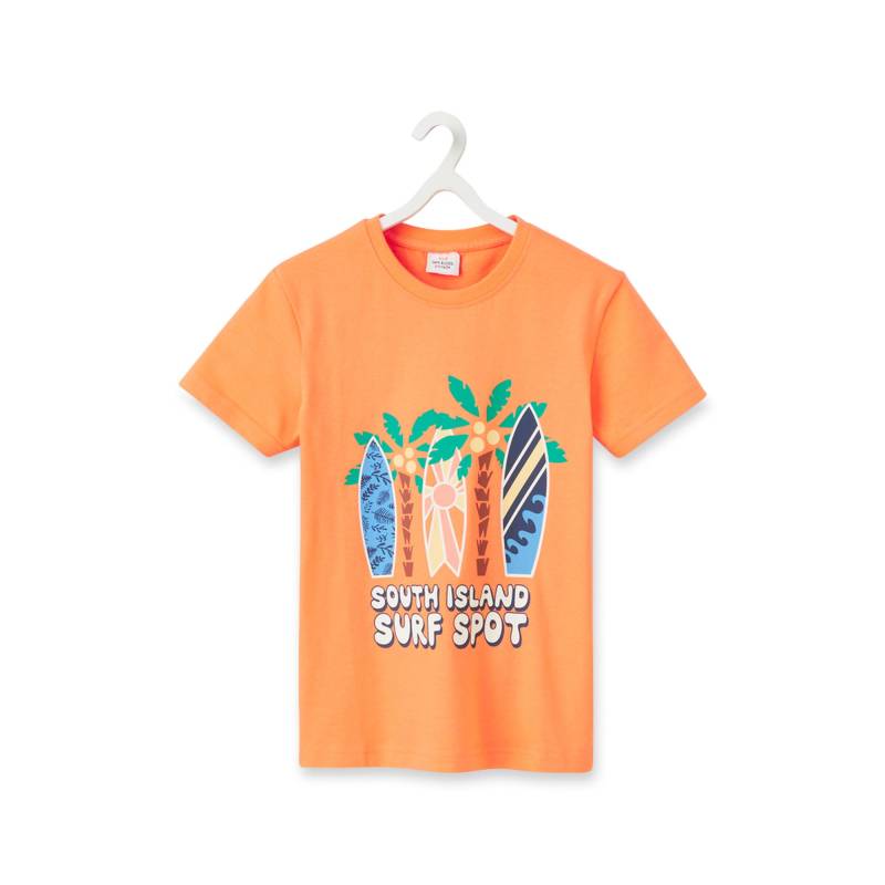 T-shirt, Rundhals, Kurzarm Jungen Orange 12A von TAO KIDS