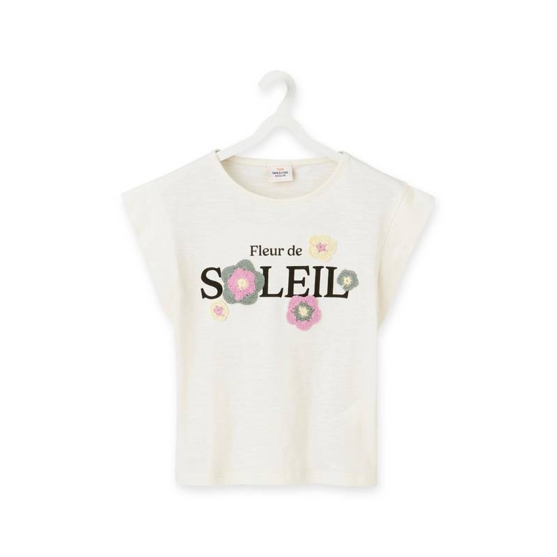 T-shirt, Rundhals, Kurzarm Mädchen Beige 10A von TAO KIDS