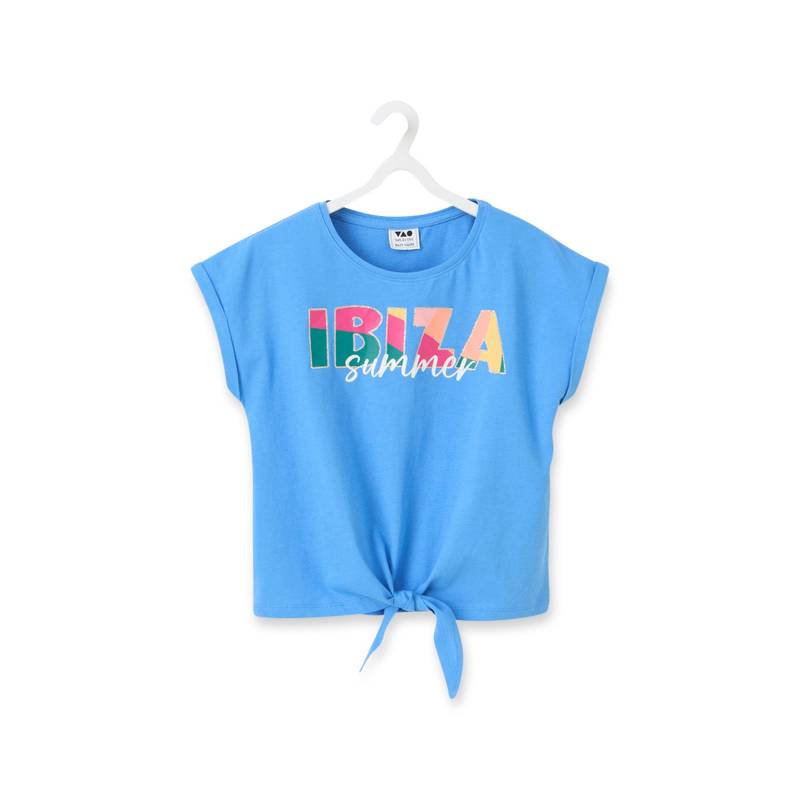 T-shirt, Rundhals, Kurzarm Mädchen Blau 12A von TAO KIDS