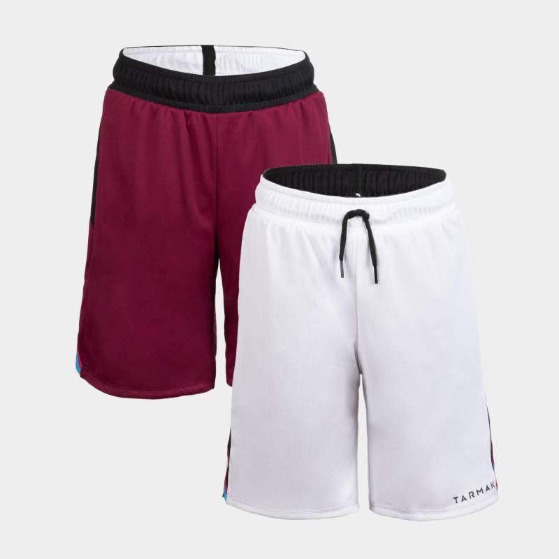 Shorts - Sh500 Réversible Mädchen Schneeweiss 7-8A von TARMAK