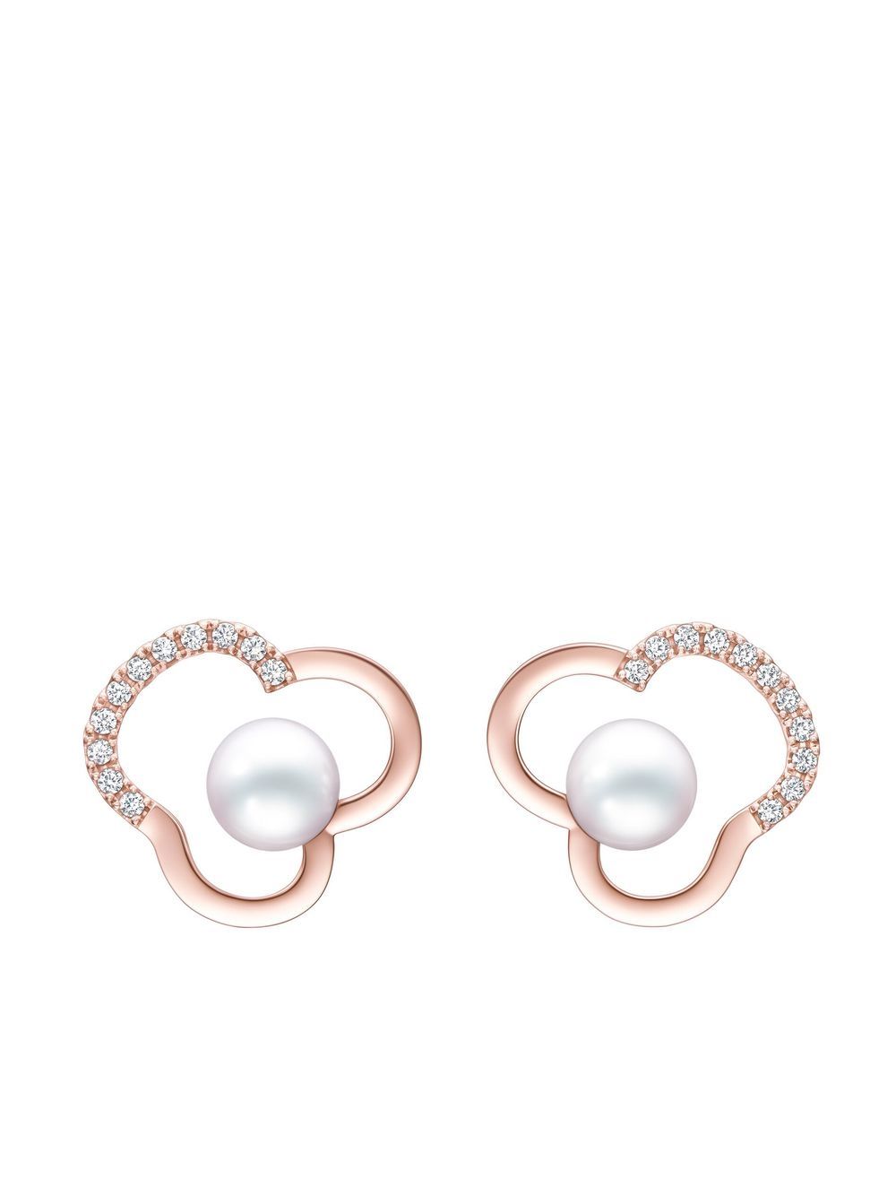 TASAKI 18kt rose gold Chants pearl and diamond earrings - Pink von TASAKI