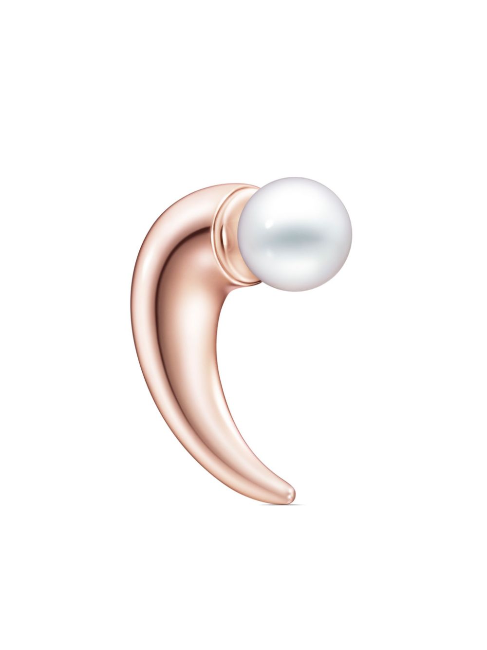 TASAKI 18kt SAKURAGOLD™ Collection Line Danger Horn pearl earring - Pink von TASAKI