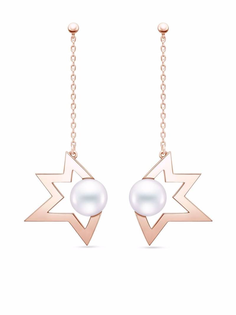 TASAKI 18kt rose gold Collection Line Comet Plus pearl drop earrings - Pink von TASAKI