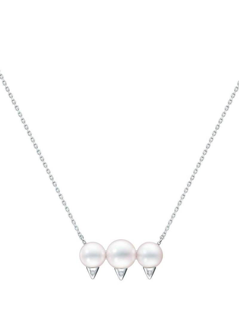 TASAKI 18kt white gold Collection Line Danger neo diamond pavé necklace - Silver von TASAKI