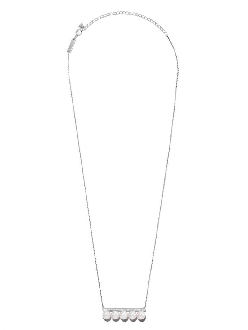 TASAKI 18kt white gold diamond pavé Collection Line Balance necklace - Silver von TASAKI