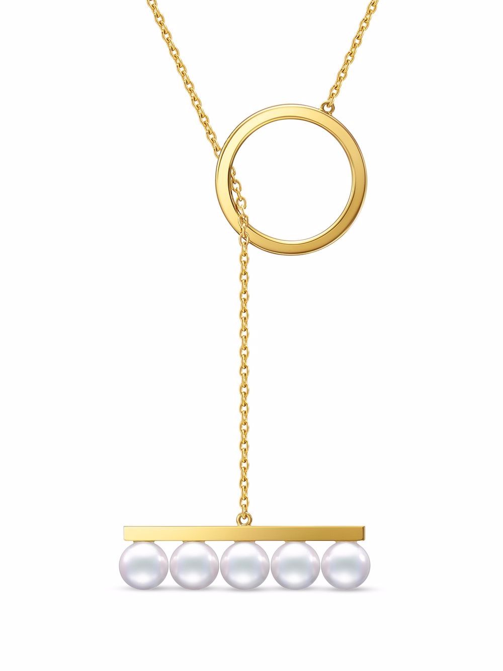 TASAKI 18kt yellow gold Collection Line Balance Divine Akoya pearl pendant von TASAKI