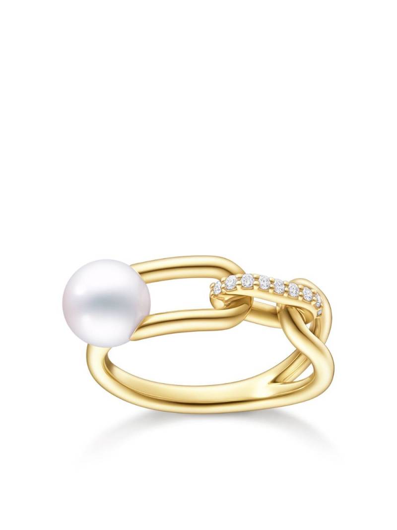 TASAKI 18kt yellow gold Collection Line Fine Link pearl ring von TASAKI