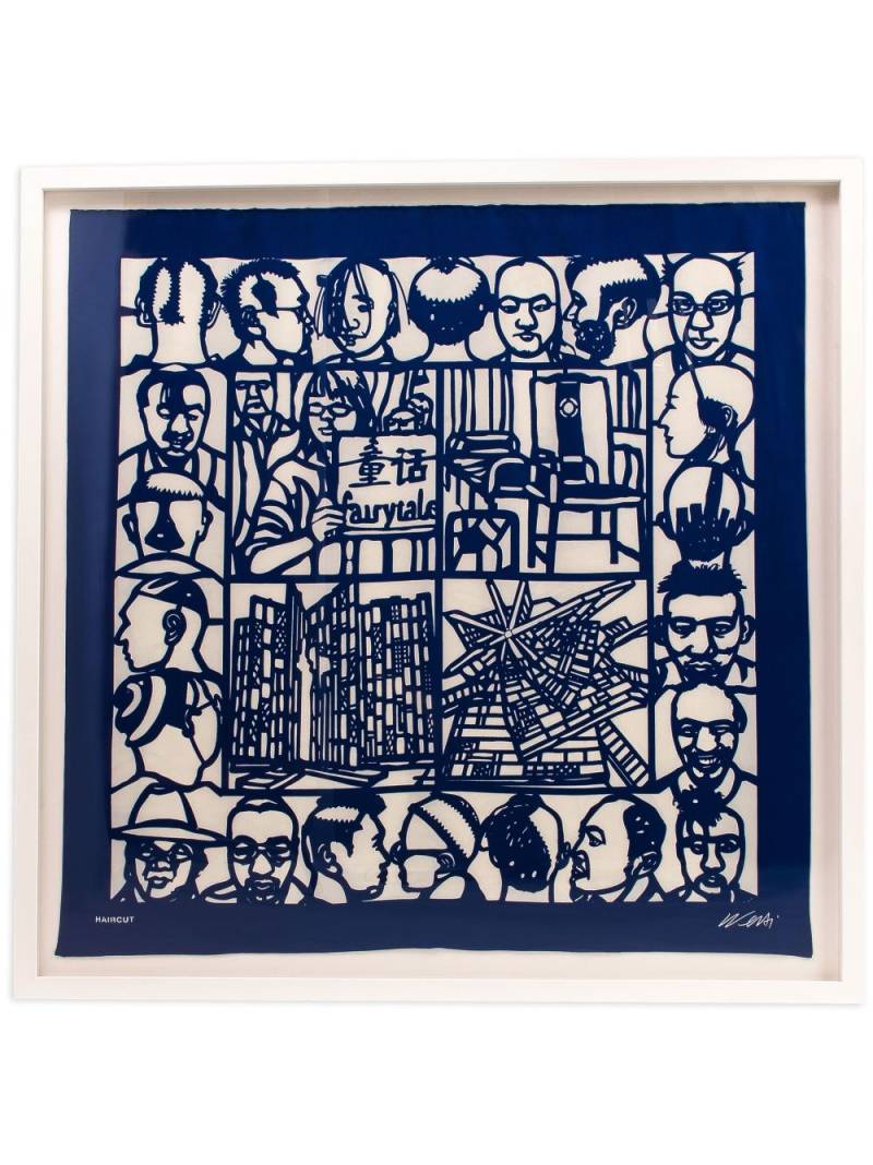 TASCHEN The Silk Scarf 'Haircut' by Ai Weiwei - Blue von TASCHEN