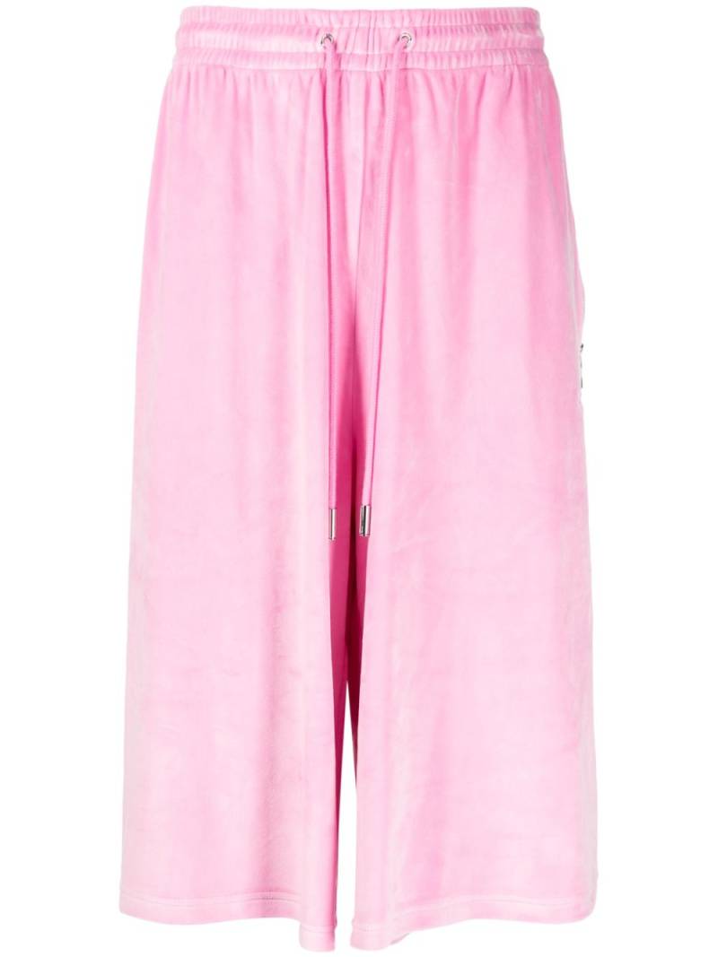 TEAM WANG design brushed-effect drawstring bermuda shorts - Pink von TEAM WANG design