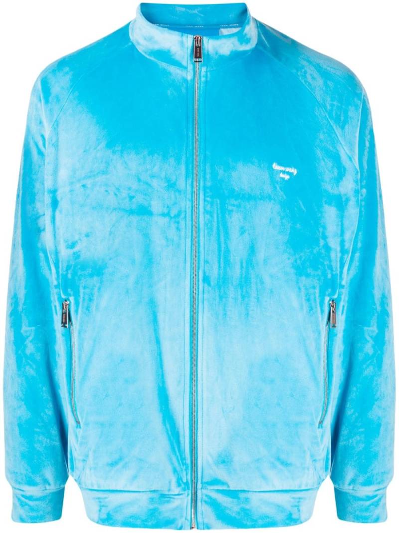 TEAM WANG design brushed-finish zip-up jacket - Blue von TEAM WANG design