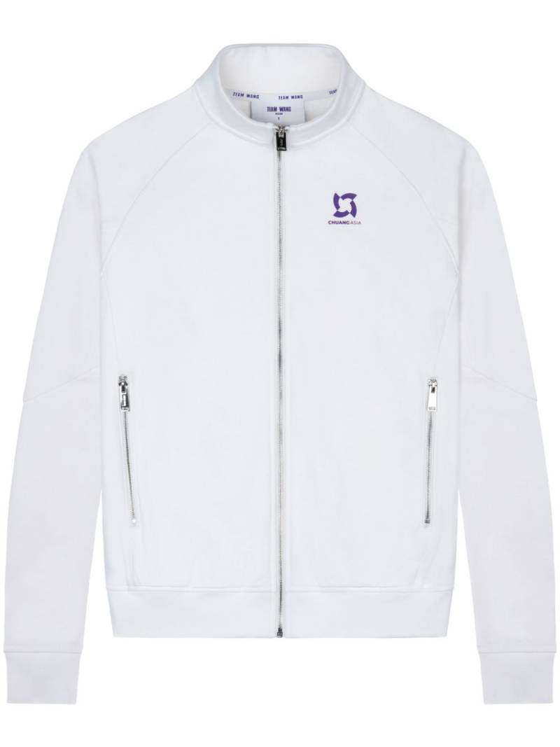 TEAM WANG design logo-print zipped track jacket - White von TEAM WANG design