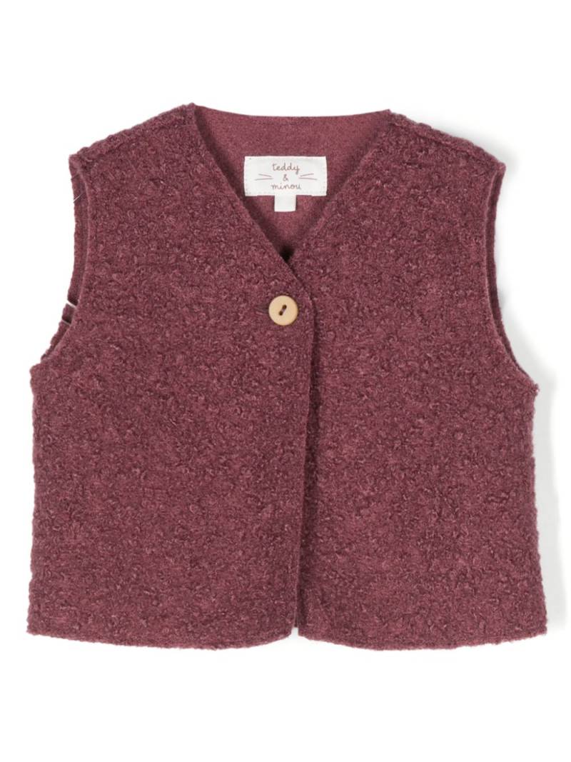 TEDDY & MINOU bouclé gilet - Purple von TEDDY & MINOU