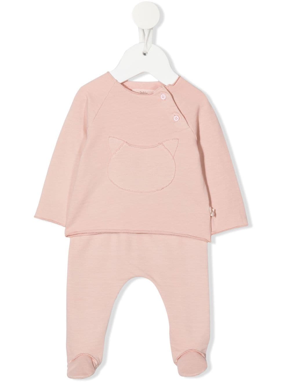 TEDDY & MINOU cat-motif two-piece set - Pink von TEDDY & MINOU