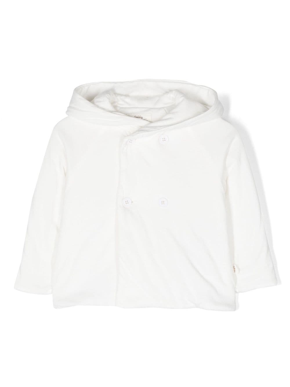 TEDDY & MINOU double-breasted hooded jacket - White von TEDDY & MINOU