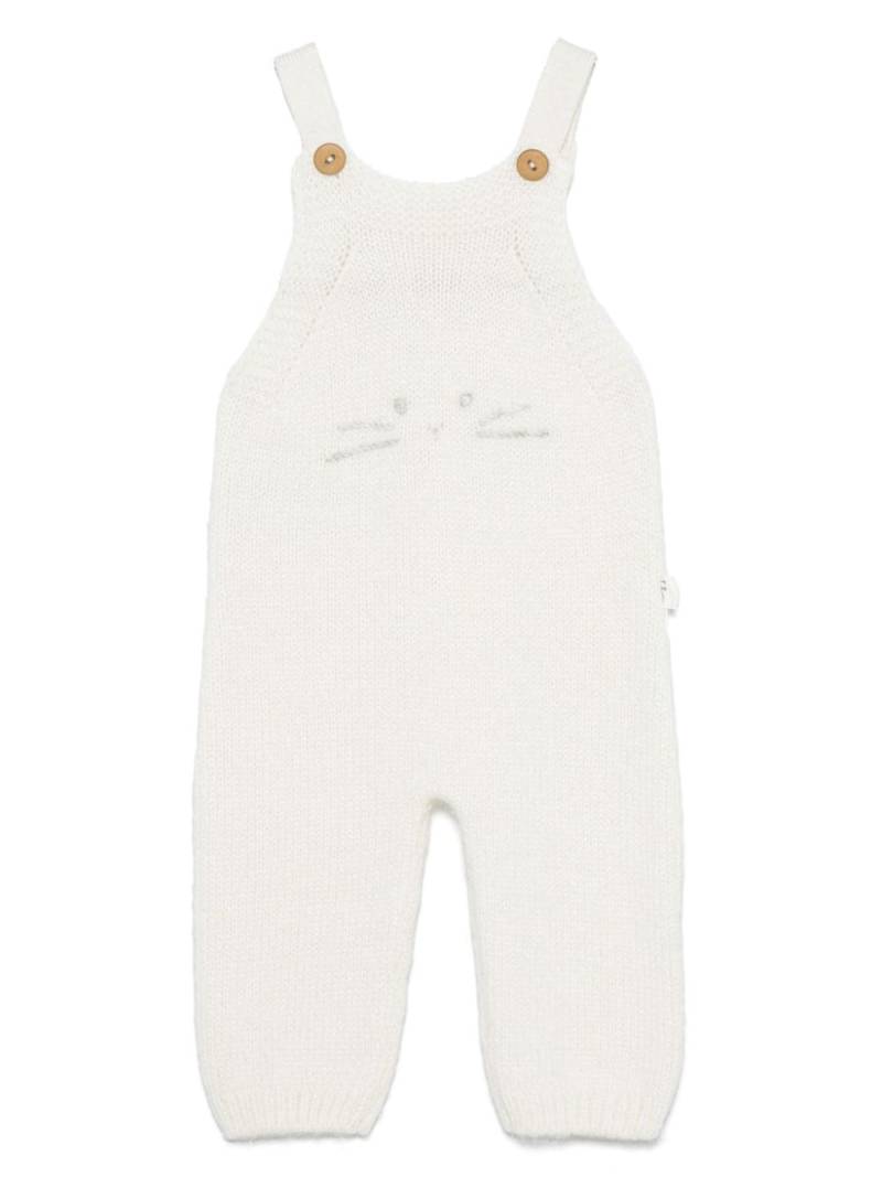 TEDDY & MINOU fine-knit dungarees - White von TEDDY & MINOU