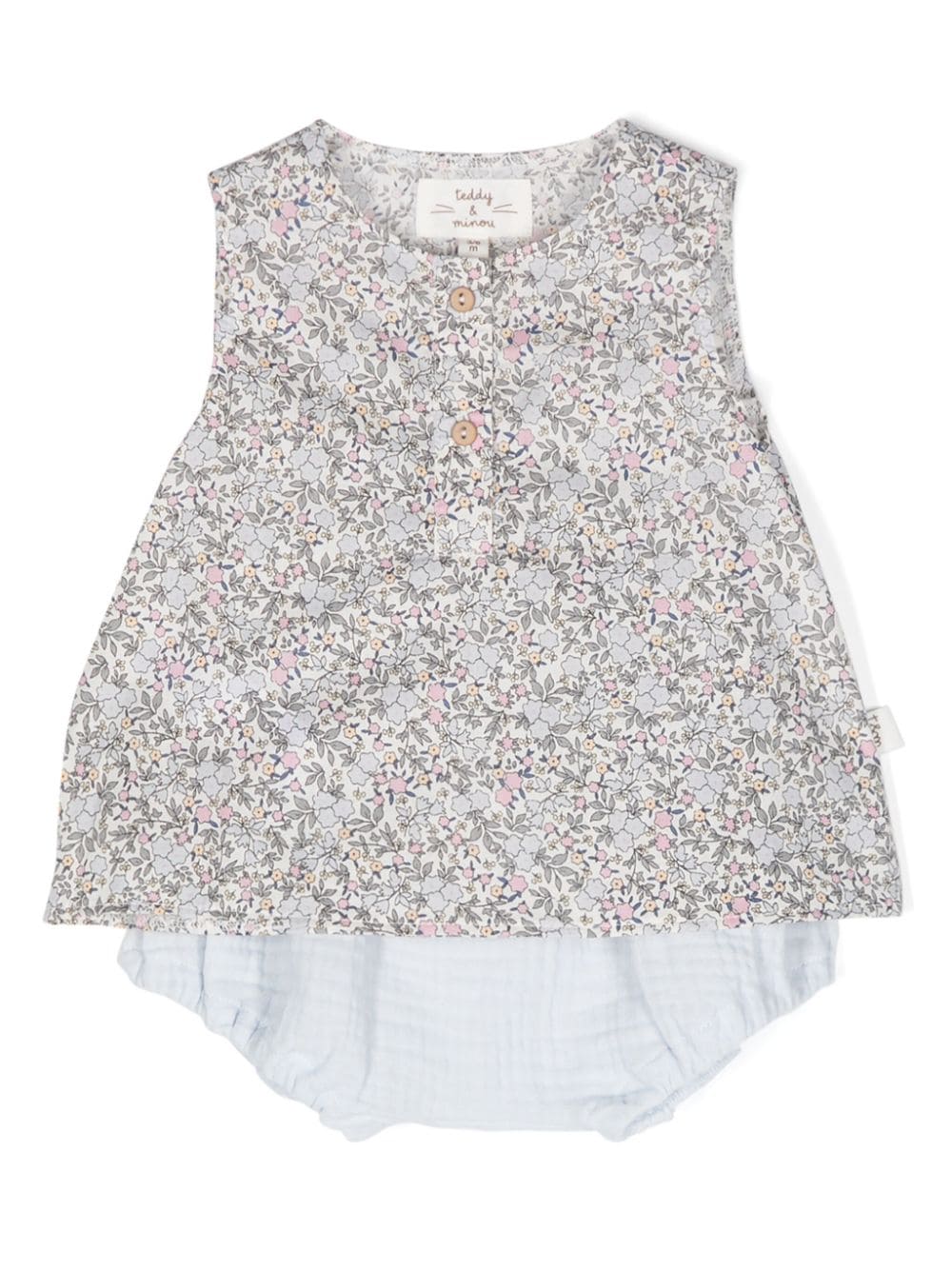 TEDDY & MINOU floral-print cotton tank top - Blue von TEDDY & MINOU