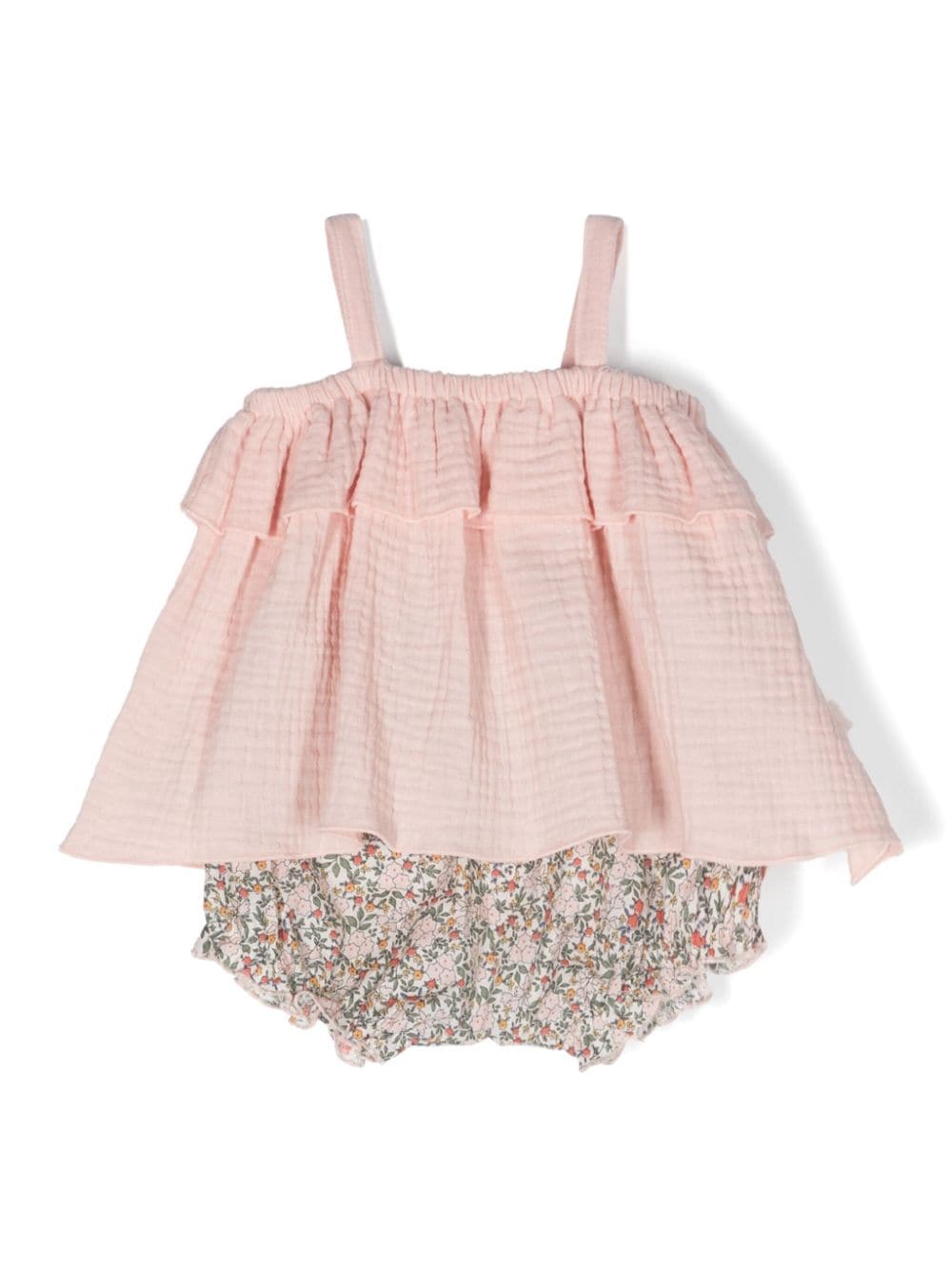 TEDDY & MINOU floral-print tank top and bloomers - Pink von TEDDY & MINOU