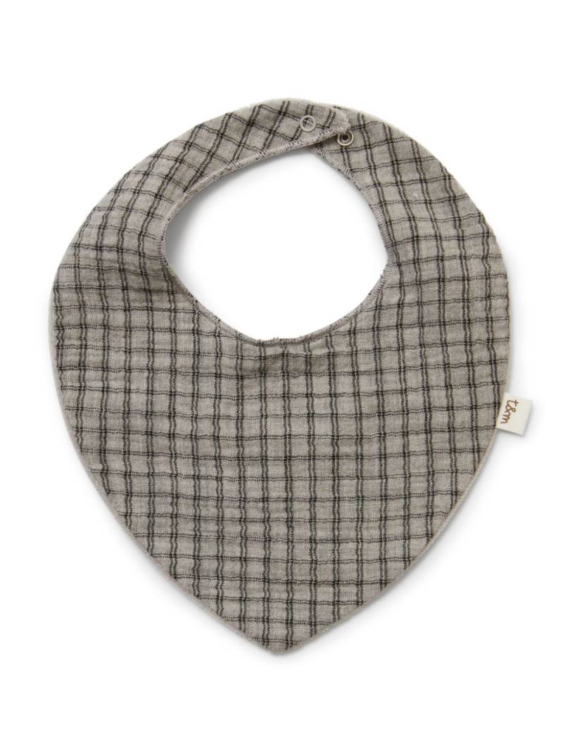 TEDDY & MINOU grid-pattern pointed bib - Neutrals von TEDDY & MINOU