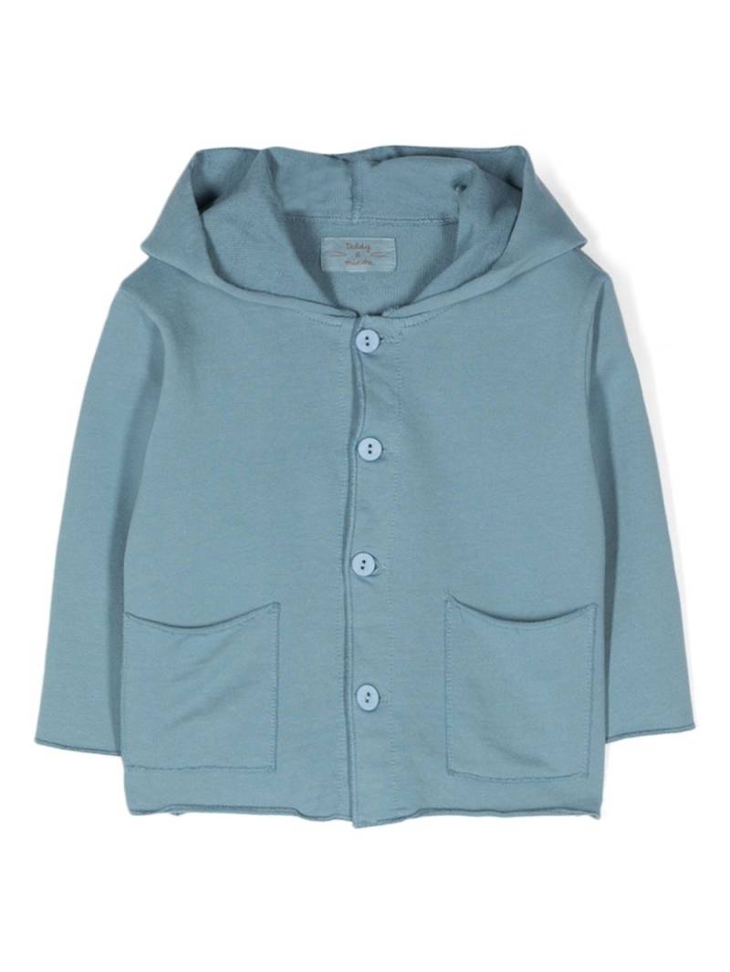 TEDDY & MINOU hooded cotton cardigan - Blue von TEDDY & MINOU