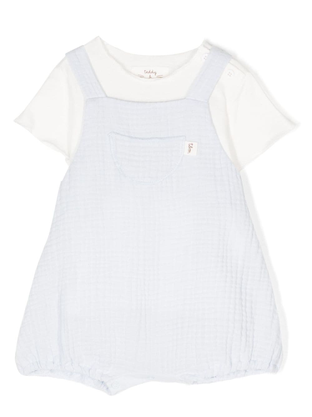 TEDDY & MINOU logo-patch two-piece set - White von TEDDY & MINOU