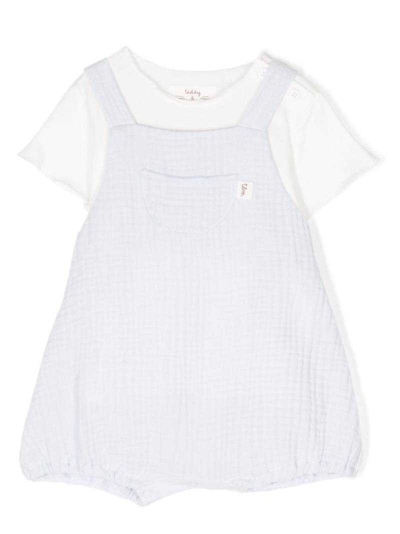 TEDDY & MINOU logo-patch two-piece set - White von TEDDY & MINOU