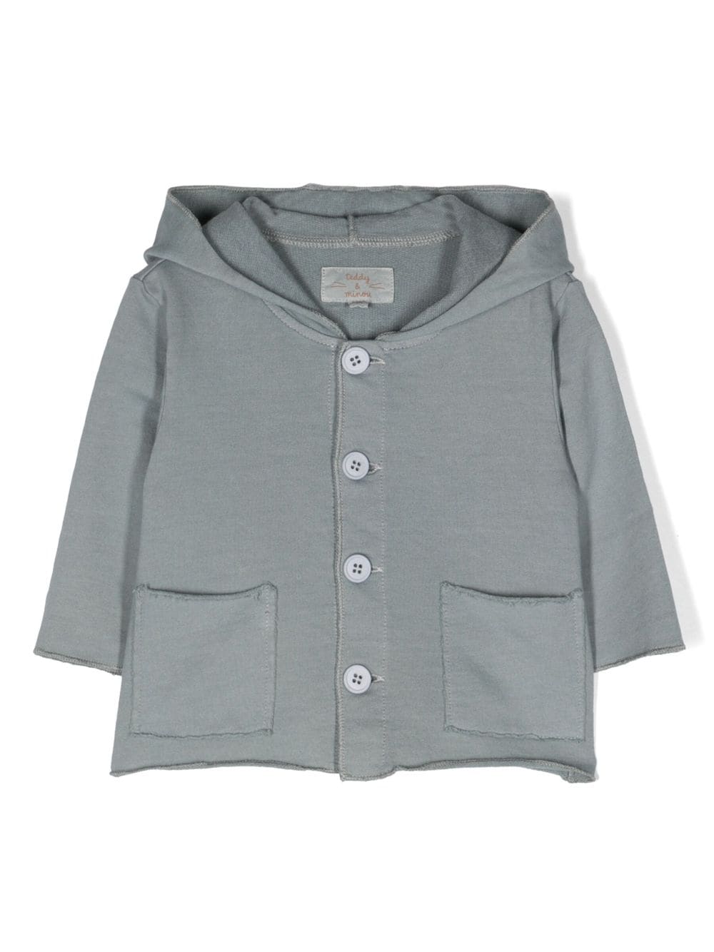 TEDDY & MINOU long-sleeve hooded cotton jacket - Grey von TEDDY & MINOU