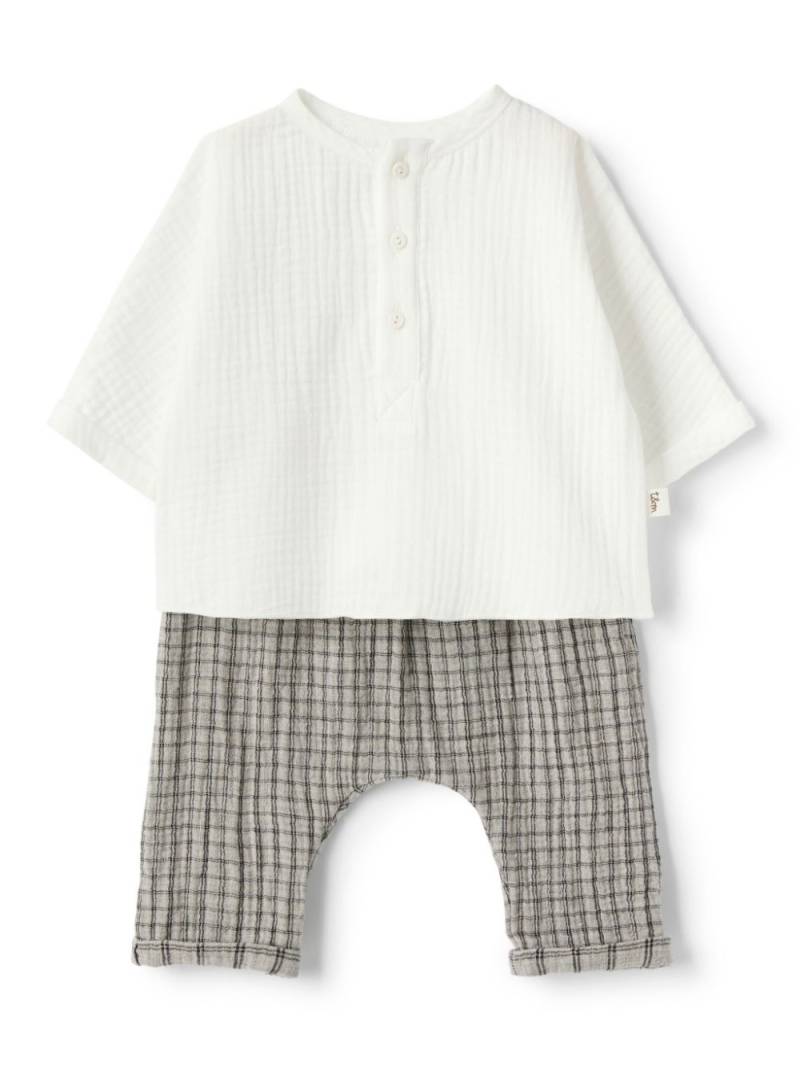 TEDDY & MINOU organic cotton trouser set (set of two) - White von TEDDY & MINOU