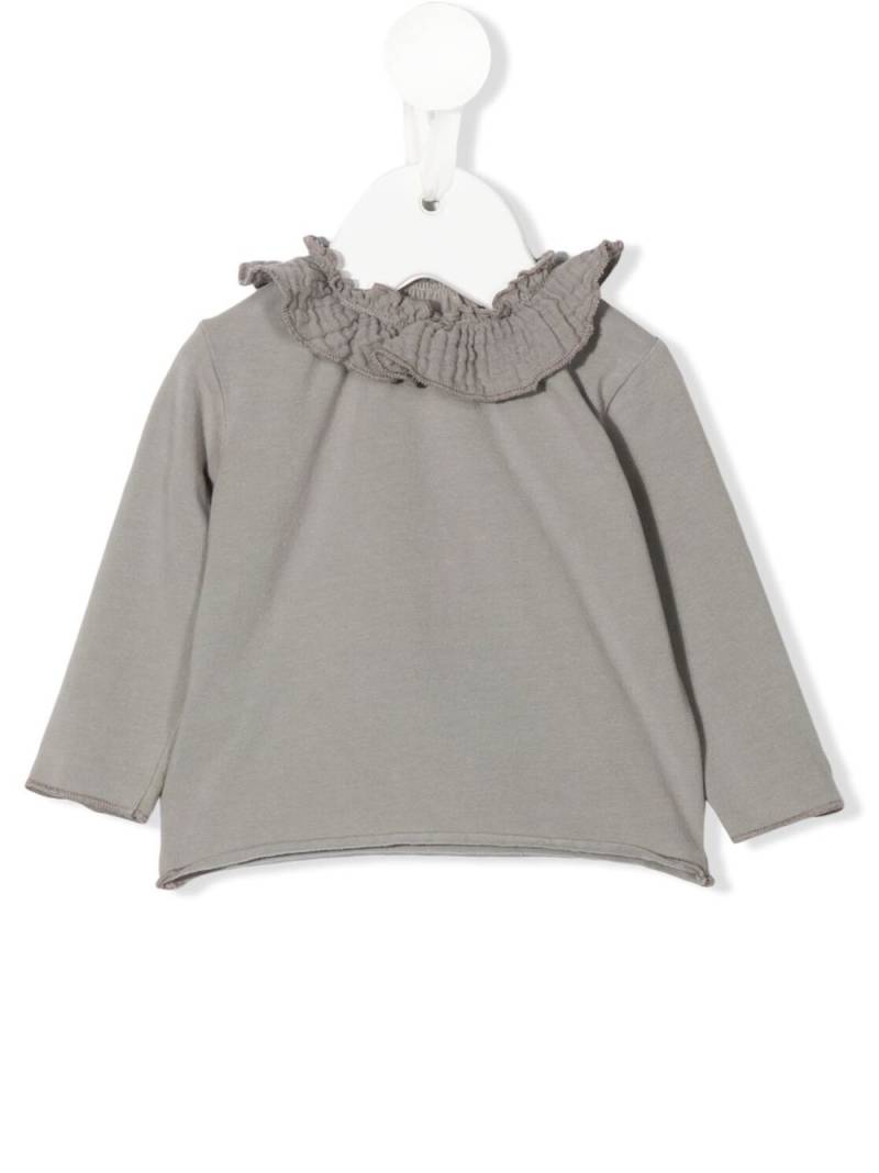 TEDDY & MINOU ruched long-sleeved top - Grey von TEDDY & MINOU