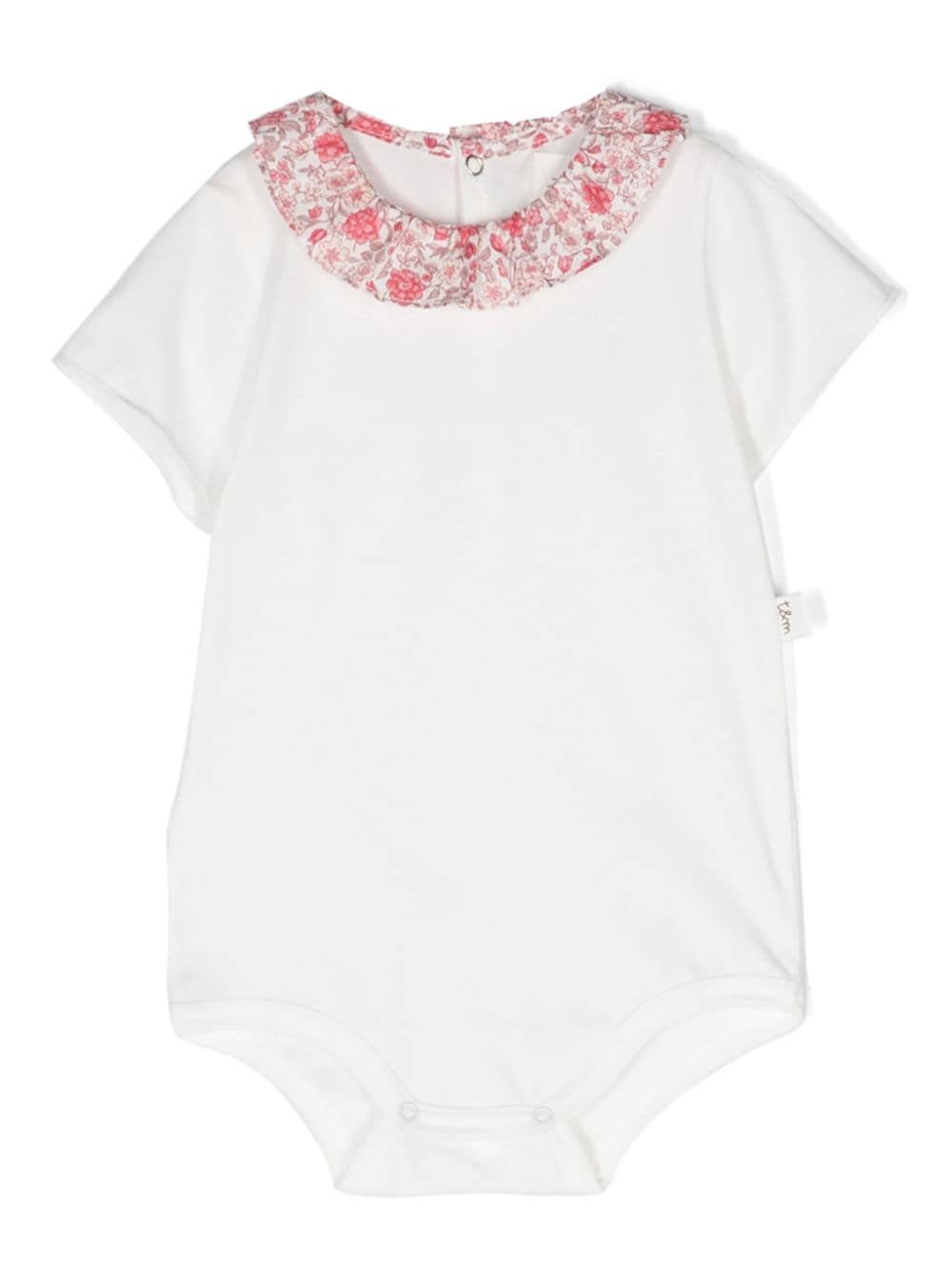 TEDDY & MINOU ruffle-collar cotton romper - White von TEDDY & MINOU