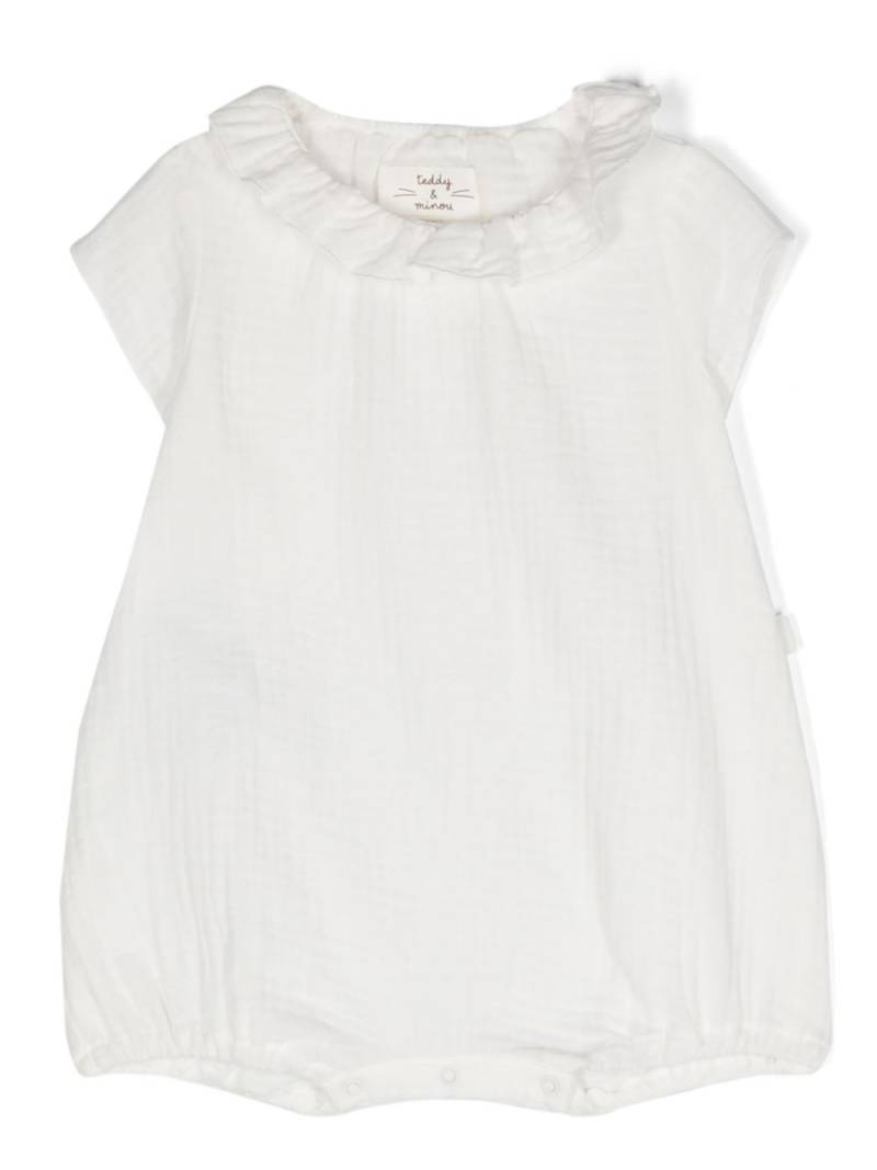 TEDDY & MINOU ruffled cotton body - White von TEDDY & MINOU