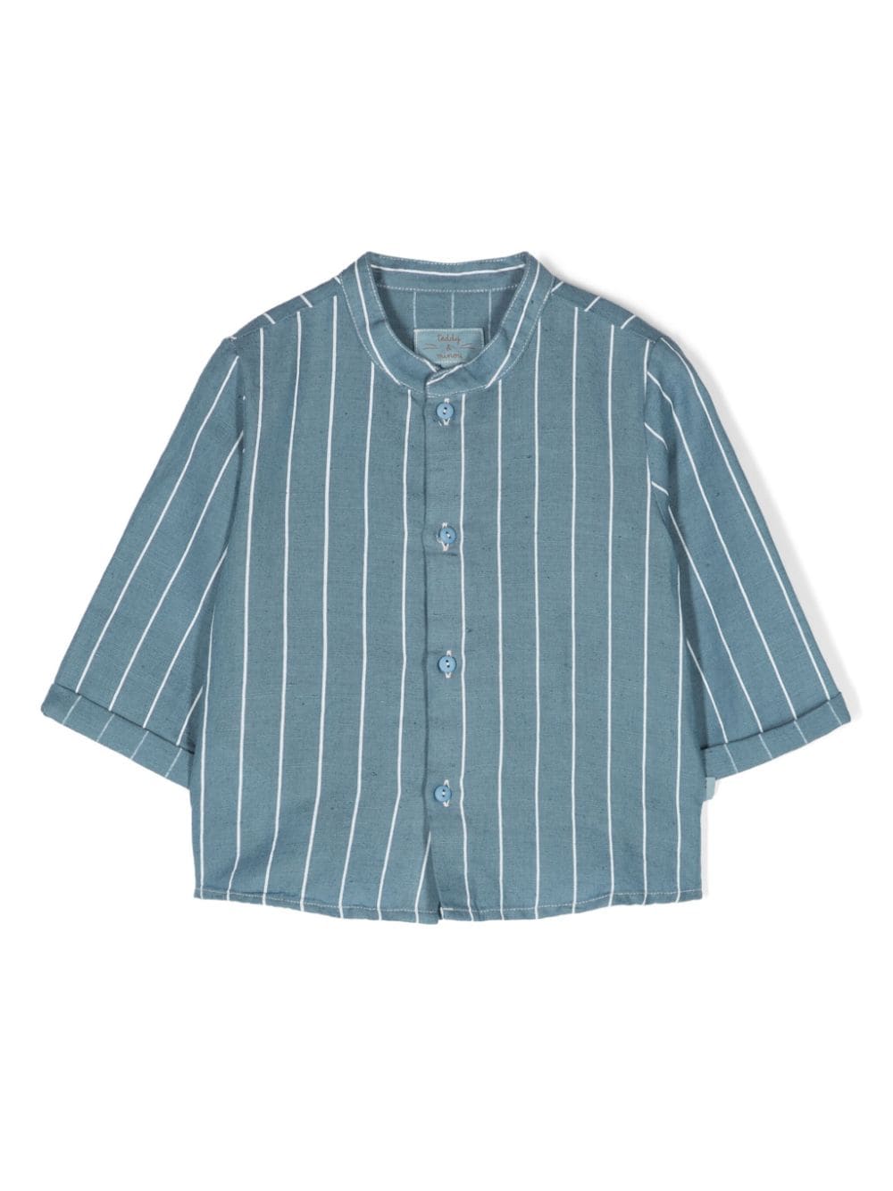 TEDDY & MINOU striped linen-blend shirt - Blue von TEDDY & MINOU