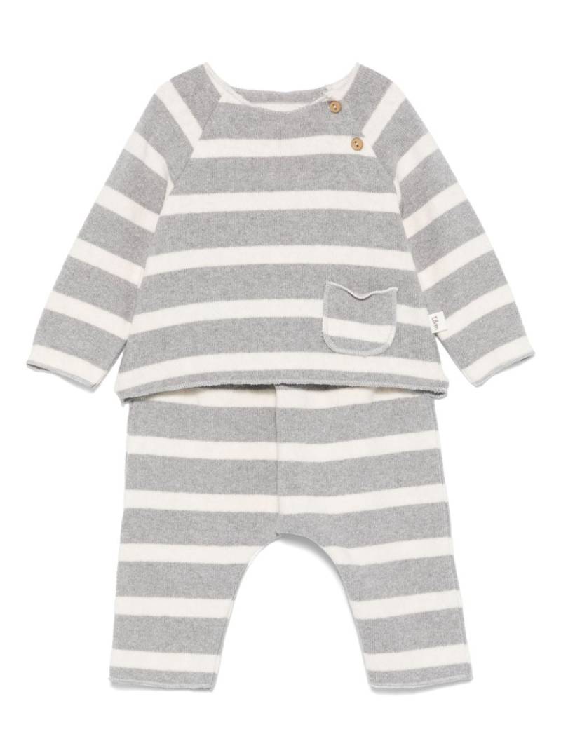 TEDDY & MINOU striped trouser set - Grey von TEDDY & MINOU