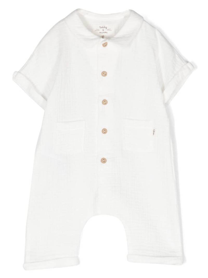 TEDDY & MINOU textured cotton romper - White von TEDDY & MINOU