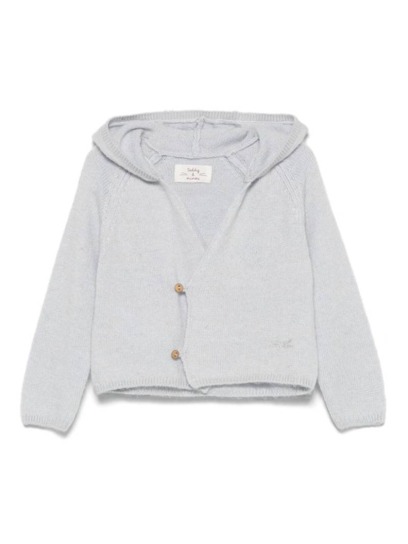 TEDDY & MINOU tricot hoodie - Blue von TEDDY & MINOU