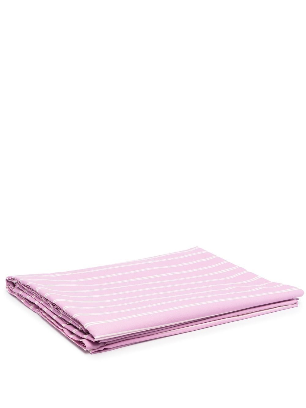TEKLA 220X220 stripe-print bedsheet - Pink von TEKLA