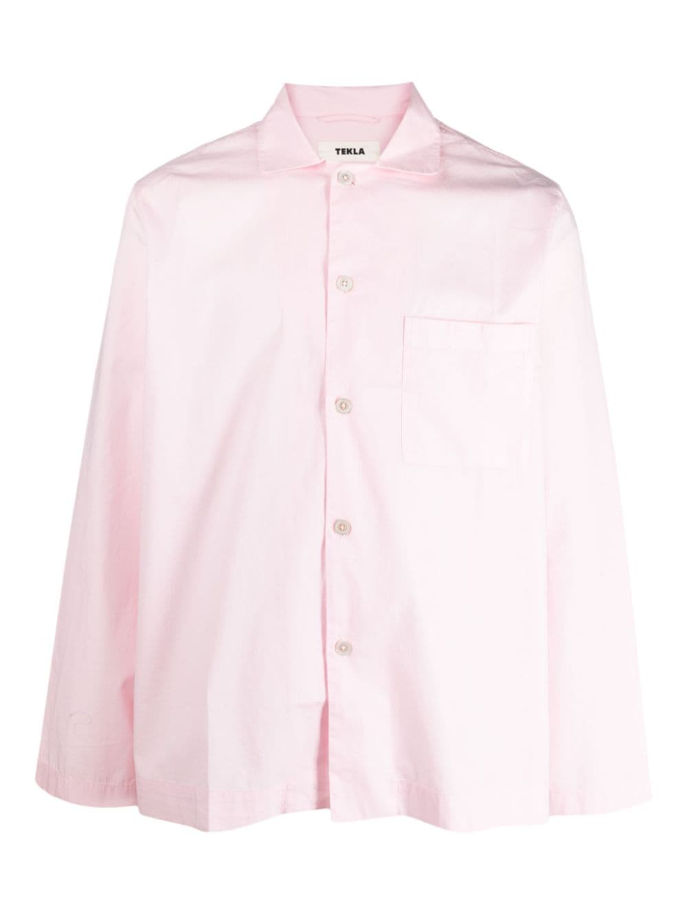 TEKLA cotton poplin pajama shirt - Pink von TEKLA