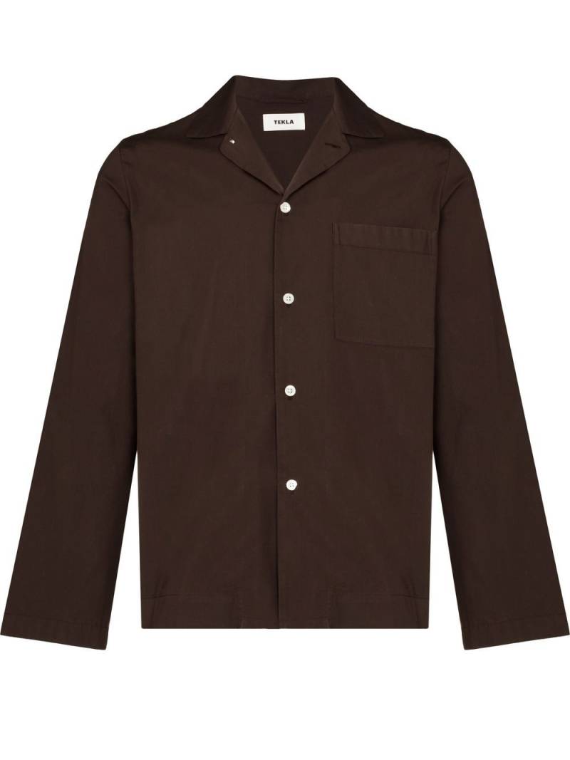 TEKLA long-sleeve pyjama shirt - Brown von TEKLA