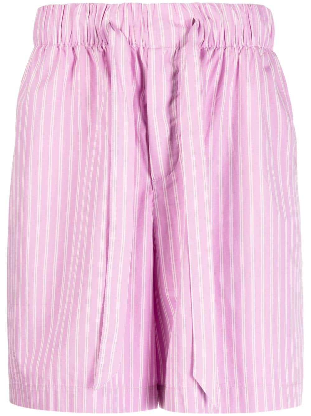TEKLA striped cotton pyjama shorts - Purple von TEKLA
