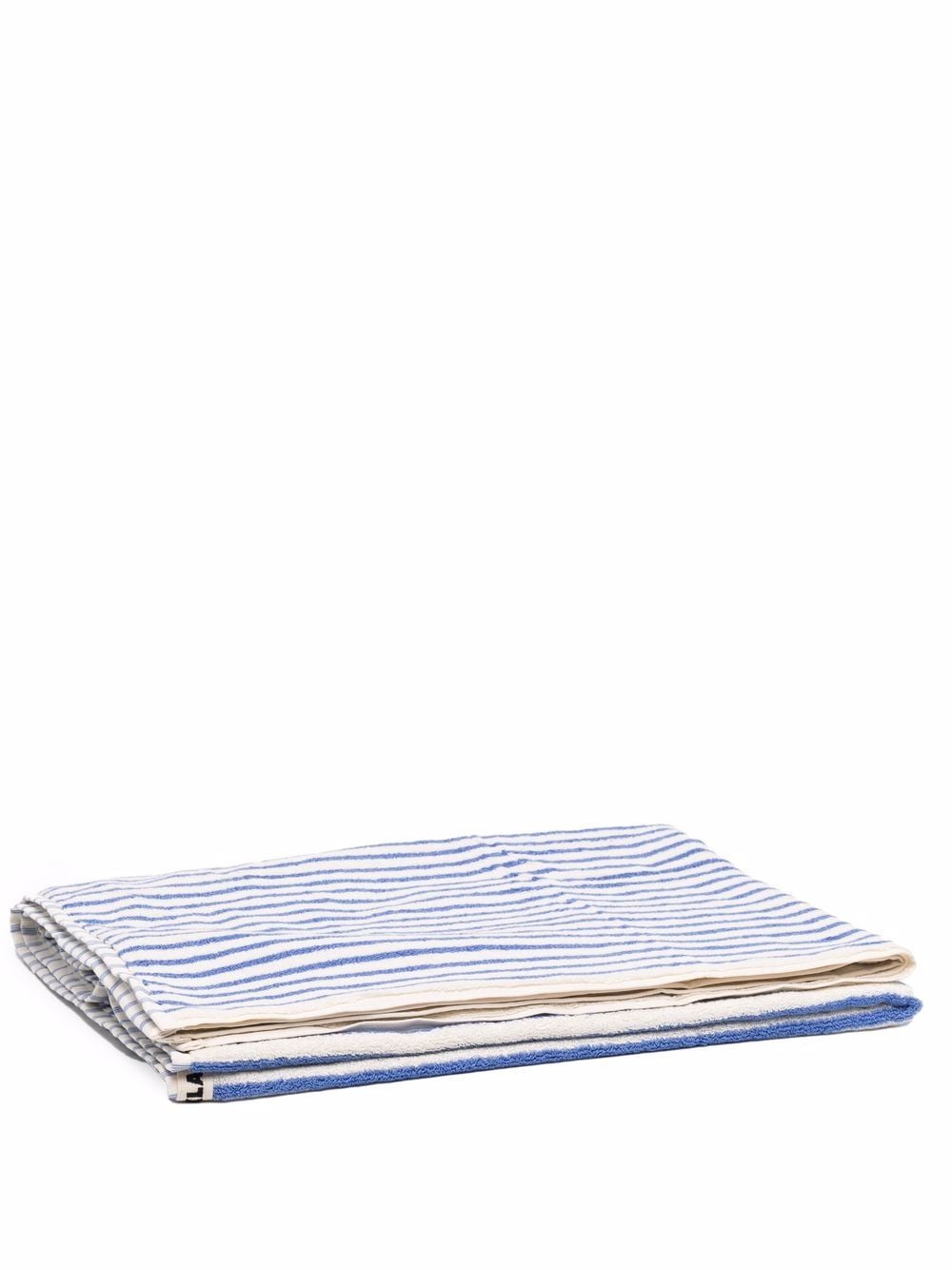 TEKLA striped organic cotton towel - Blue von TEKLA