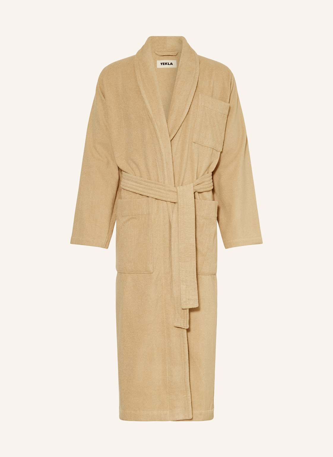 Tekla Unisex-Bademantel Classic beige Tekla Unisex-Bademantel Classic beige von TEKLA