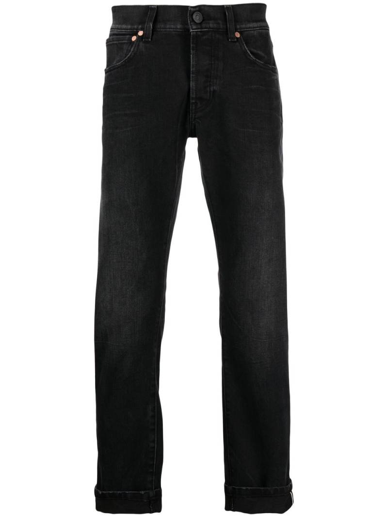 TELA GENOVA light-wash strap detail jeans - Black von TELA GENOVA