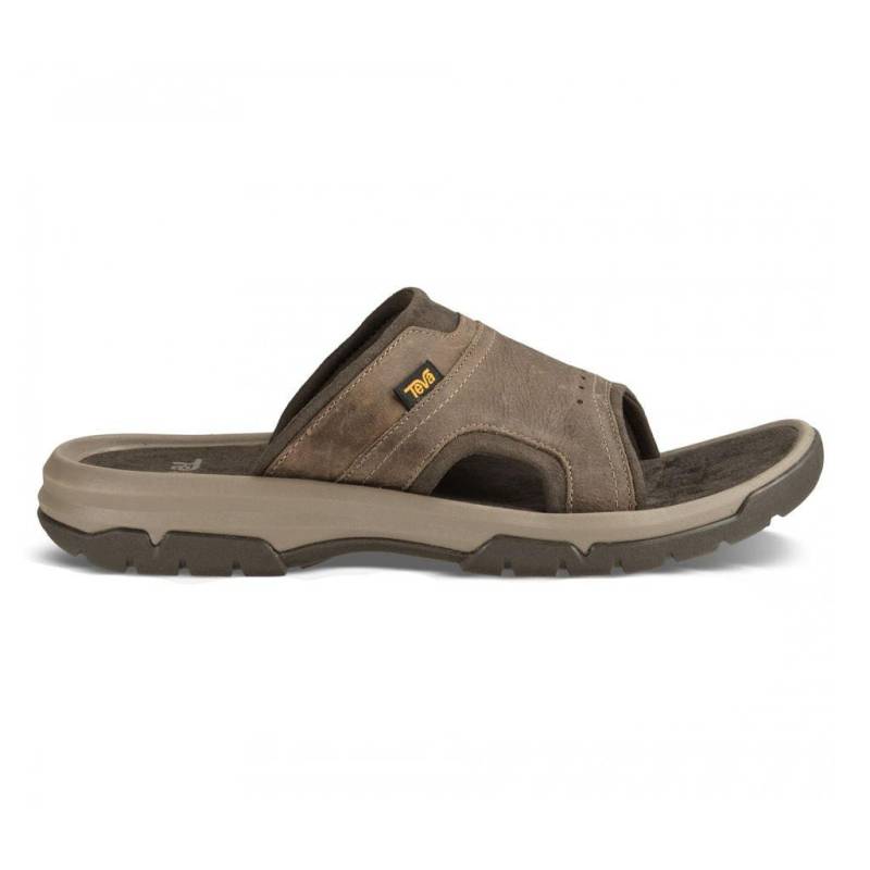 Langdon Slide - Leder Sandale Herren Braun 40.5 von TEVA