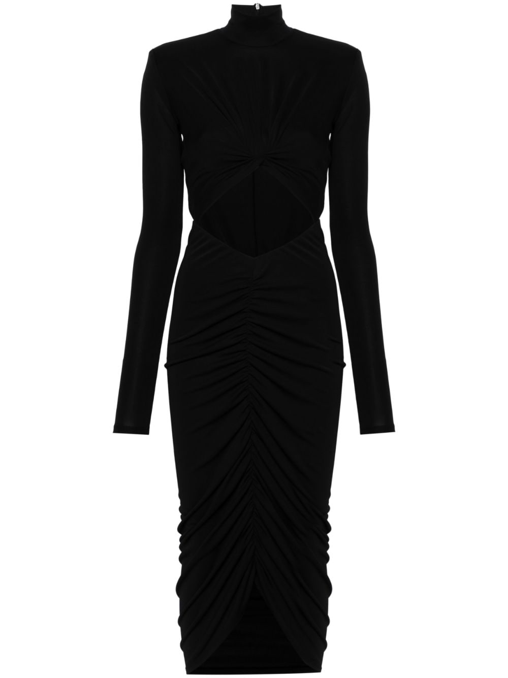 THE ANDAMANE Kim cut-out midi dress - Black von THE ANDAMANE