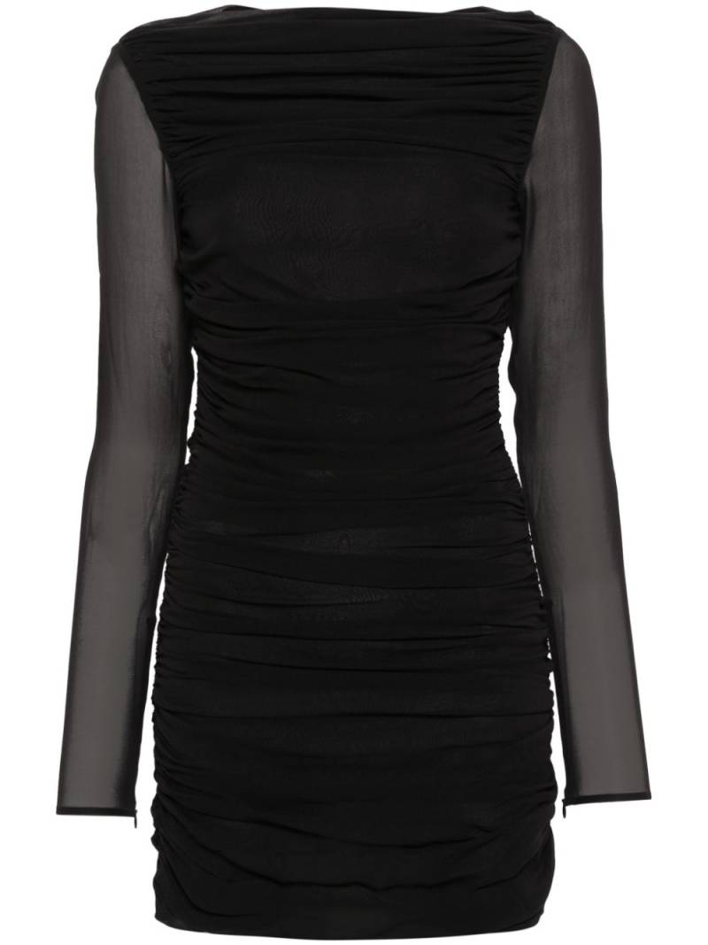 THE ANDAMANE Petra ruched mini dress - Black von THE ANDAMANE