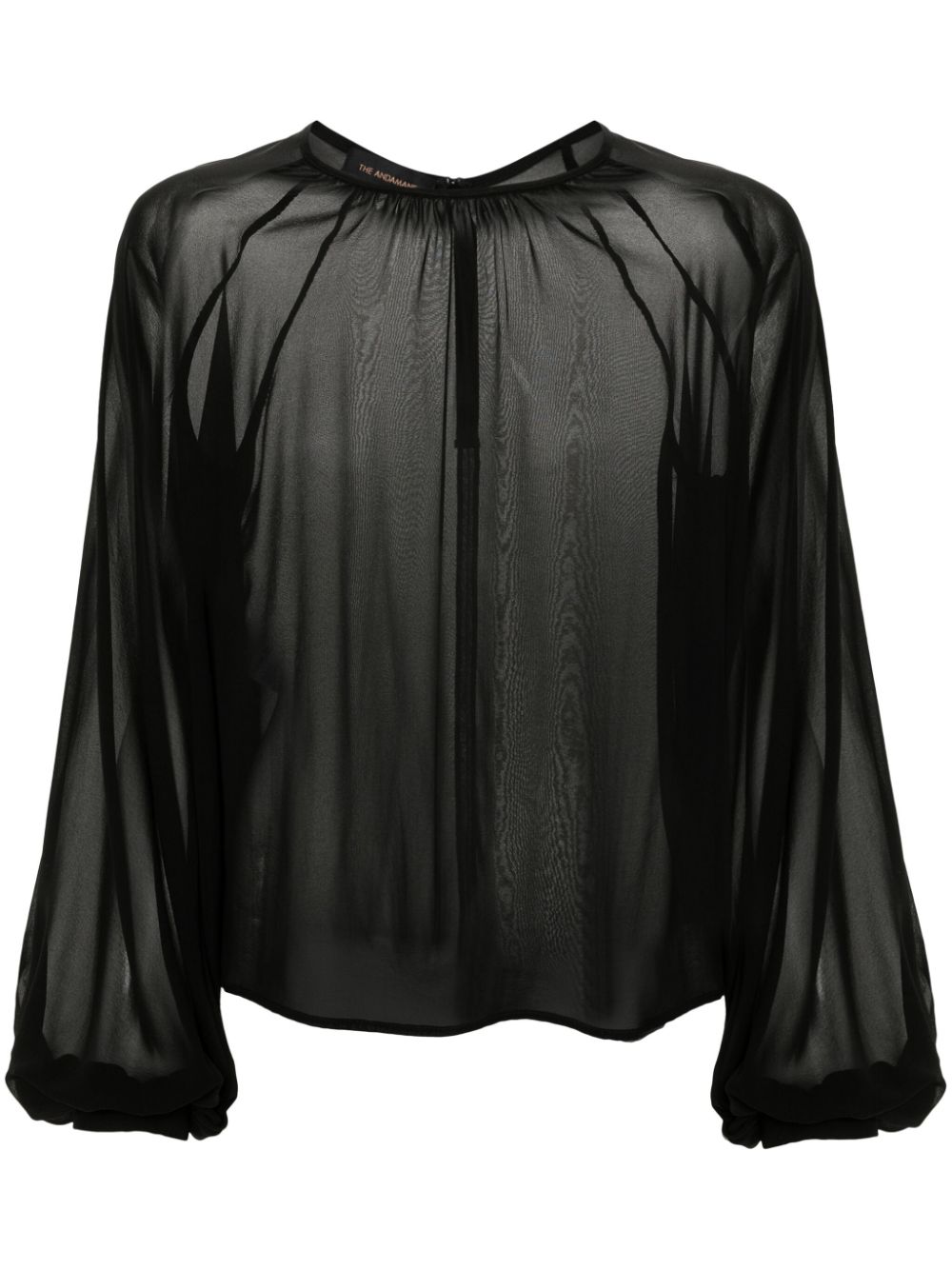 THE ANDAMANE Renee puff-sleeve blouse - Black von THE ANDAMANE